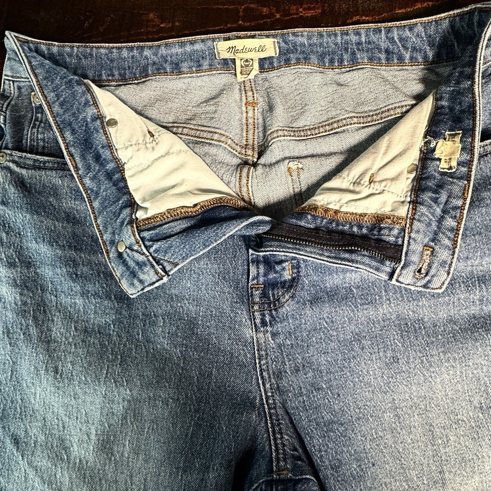 Madewell Jeans Womens Perfect Vintage Crop Jean Denim Distressed‎ 30 Actual 34" - Picture 13 of 15